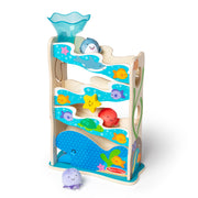 Melissa & Doug 30736 Rollables Wooden Ocean Slide Infant and Toddler Toy (5 Pieces)