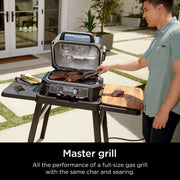 Ninja OG900 Woodfire ProConnect XL 180 sq in 1760 Watts Electric Outdoor Grill, Real Wood Pellet Flavor