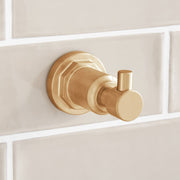 Signature Hardware 476967 Greyfield Single Robe Hook, Brushed Gold