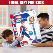 WonderStone WS-LSLQ7BLUE 3 in 1 Basketball Hoop, Adjustable Height, Blue