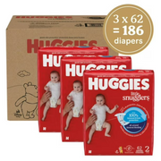 Huggies 56309 Little Snugglers Baby Diapers, Econo Pack, Size 1-6