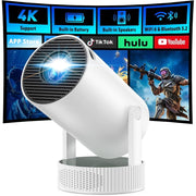 Campark PR09 Mini Projector, Portable, 4K Support, Native 1080p, WiFi 6, Bluetooth 5.2, Built-in Battery, 220 Adjustable Tilt, Short Throw
