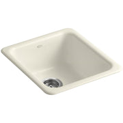 KOHLER K-6584-47 Iron/Tones Self-Rimming Undercounter Kitchen Sink, Almond