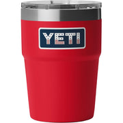 YETI Rambler 16 oz Stackable Tumbler, Vacuum Insulated Stainless Steel with MagSlider Lid, Red Badge, 21071508702
