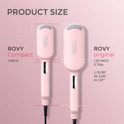 TYMO ROVY Compact 1 Inch Ceramic Curling Iron, Ionic Beach Wave Hair Waver, Fast Heating Pink HC507PM