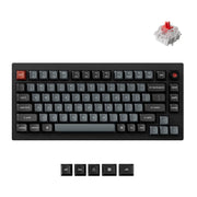 Keychron V1 8K 75% Wired Mechanical Keyboard with Programmable Knob, OSA PBT Keycaps, Hot-Swappable Super Red Switches, 8000Hz Polling Rate, RGB Backlit
