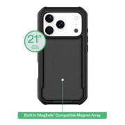 Onn MagSafe Compatible Rugged Phone Case for iPhone 17 Pro Max - Black