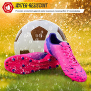 Vizari Ranger Youth Firm Ground Soccer Cleats, Durable Synthetic Upper, Lightweight Comfort, Pink/Purple, Sizes Toddler to Big Kids