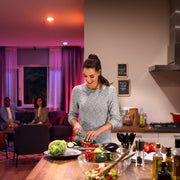 Philips Hue 4-Inch White and Color Ambiance High Lumen Smart LED Recessed Downlight, 850 Lumens, Bluetooth, Voice Control Compatible, 578419