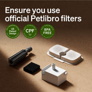 Petlibro Dockstream Pet Water Fountain Replacement Filter, 8-Pack, White, Carbon Multi-Layer Filtration, PL-FF005-02W