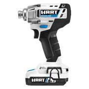 HART HPID26B 20-Volt Cordless Brushless Impact Driver Kit, (1) 20-Volt 2.0Ah Battery, Gen 2