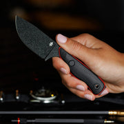Swiss Tech 6180 Leicht Fixed Blade Knife D2 Steel with Canvas Micarta Handle and Premium Hard Sheath