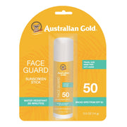 Australian Gold Face Guard Sunscreen Stick, Broad-Spectrum SPF 50, Water-Resistant, Moisturizing, Travel Size, 0.5 oz