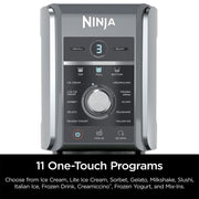 Ninja CREAMi Deluxe 11-in-1 XL Ice Cream Maker with Creamerizer Paddle, Silver, Two 24 oz Deluxe Pints, CRTE99NJNC501RB