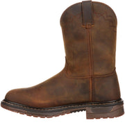 ROCKY Ride Round Toe Roper Boots for Men - Tan - 13 W