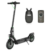 isinwheel S9MAX Electric Scooter 500W Motor Up to 22 Miles Range Top Speed 21MPH 10-inch Solid Tires Electric Scooter Adult with Front and Rear Dual Suspension Dual Braking System & App