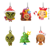 Hallmark Mini Christmas Ornaments, How the Grinch Stole Christmas, Shatterproof Plastic, Multicolor, Set of 6