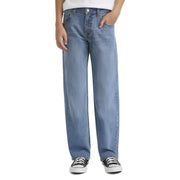 Levi Strauss Signature Boys Relaxed Stretch Jeans, Medium Wash Denim, Adjustable Comfort Waistband, Sizes 4-18