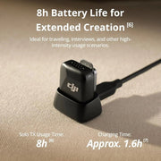 DJI Mic Mini Wireless Lavalier Microphone, Omnidirectional Audio, 8-Hour Battery Life, Black