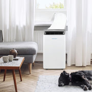 Keystone Portable Inverter Air Conditioner, 12,000 BTU ASHRAE/10,000 BTU DOE, White, Cools Up to 450 Sq Ft, Remote Control, Washable Filter, Model KSTAP10PINV