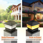 Involux IL0116-06 Modern White Solar Post Cap Lights, 6 Pack, Fits 4x4 and 6x6 Posts, 3 Color Modes