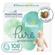 Pampers Pure Protection Natural Diapers Size 4 108 Ct
