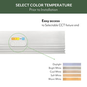 ETI SSL C05025301A ETI 4 Ft. Modern LED Linear Flush Mount with 5 Color Temperatures (2700K, 3000K, 3500K, 4000K, 5000K)