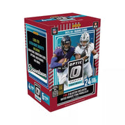Panini 2025 Donruss Optic Football Blaster Box, 6 Packs, 4 Cards Per Pack, Pink Parallels, Rated Rookie, Autographs, Memorabilia