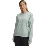 Under Armour Shoreline Terry Long Sleeve Sweatshirt for Ladies, Hydro Green and Silica Green, Extra Large, 81511648