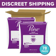 Poise Women's Incontinence Pads, Ultra Absorbency, Long Length (78 Count)