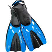 Cressi Tonga Adjustable Snorkeling Fins - Black/Blue - L/XL