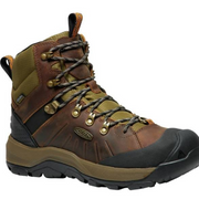 KEEN 1029411  Revel IV Polar Insulated Waterproof Hiking Boots for Men - Bison/Orange Pepper - 9.5M