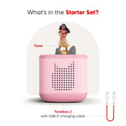 Tonies 11002969 Toniebox 2 Audio Player Bundle with Disney Moana Figurine, Cloud Pink, Kids 1+