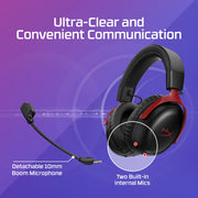 HyperX A59Z0AA Cloud III S Wireless Gaming Headset for PC, PS5, PS4, Nintendo Switch, Mac, & Mobile, Red/Black