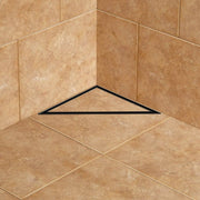 8 TILE-IN CORNER SHOWER DRAIN - MATTE BLACK