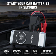 AVAPOW WP2 3000A Jump Starter W/Air Compressor