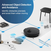 Ecovacs N8 PRO+ Deebot Robot Vacuum & Mop Cleaner, with Auto-Empty Station, 2600Pa Suction, Black