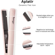 L'ange Hair 3115066 Aplatir Ceramic Flat Hair Iron, Blush