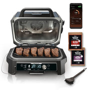 Ninja OG900 Woodfire ProConnect XL 180 sq in 1760 Watts Electric Outdoor Grill, Real Wood Pellet Flavor