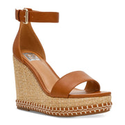DV Dolce Vita Women's Tammara Wedge Sandals with Adjustable Ankle Strap, Tan, 5M