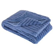 Mainstays Channel Faux Fur Blanket, Reversible, Blue Jewel, King Size 102 in x 90 in