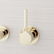 Lexia 483900 1.2 GPM Wall Mounted Widespread Bathroom Faucet With Pop-Up Drain Assembly - Brushed Gold