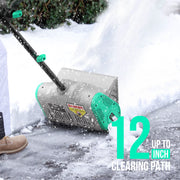 Litheli E1SS37013 Cordless Snow Shovel, 20V 12-Inch Battery Powered Thrower, Battery Blower