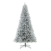 Holiday Time 253T24010 9' Pre-Lit LED Flocked Frisco Pine Artificial Christmas Tree 600 LED, Green