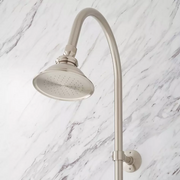Signature Hardware SH441132BN Baywood Exposed Pipe Shower with Hand Shower, Brushed Nickel