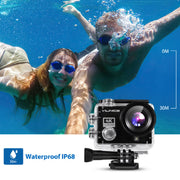 VILINICE Q3H-F Action Camera 4K 16MP Sony Sensor WiFi Camera with EIS 30m Underwater Waterproof