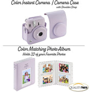 Fujifilm Instax Mini 12 Instant Camera with Case and Accessory Kit Lilac Purple 4.9 MP