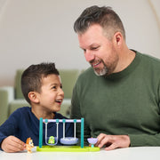 Moose Toys Bluey Turtleboy Playground Playset with Wide-Eyed Bingo and Turtleboy Figures, Interactive Swings and Spinny Ride, Multicolor, Ages 3+, 17978