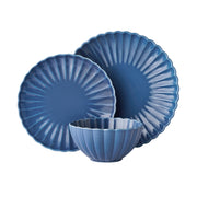 The Pioneer Woman PWS519460200002 Colette 12-Piece Stoneware Dinnerware Set Blue Service for Four