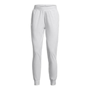 Under Armour Womens Armoursport Woven Athletic Track Pants, High-Rise Waist, Tapered Leg, Halo Gray & White, XX-Large Tall, 1382727/1383815